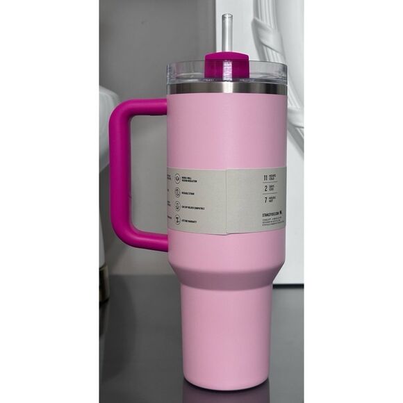 Stanley Quencher H2.0 FlowState 40oz Tumbler, FLAMINGO PINK - Picture 2 of 4